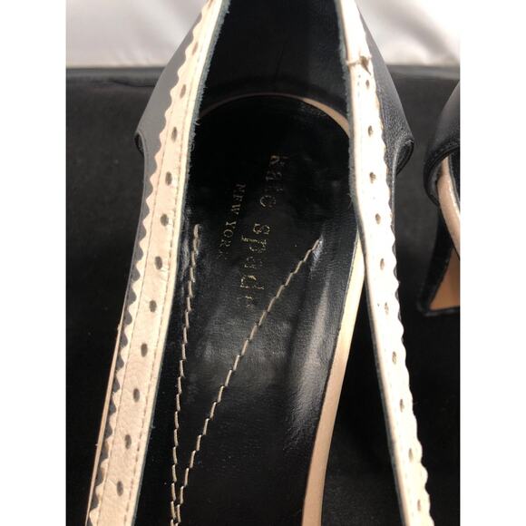 Kate Spade Two Tone Square Toe Oxford Style Heels - Picture 4 of 13